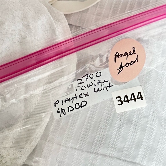 BRA Playtex 40DDD White 2700 No Wire Full Coverage 5 Eye 3444 AF - Picture 7 of 10